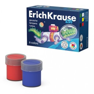 Гуашь 6цв Kids Space Animals с УФ защитой яркости по 20мл 61408