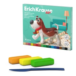 Пластилин 18цв Baby мягкий восковой со стеком 234г 61329