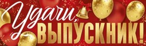 Плакат полоска Удачи выпускник