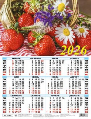 Кал 2026 Лист А2 Дары природы 10-26033