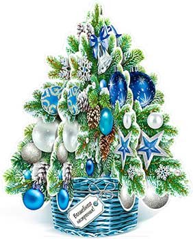 Корзинка Новогодняя Елка KOR1-07