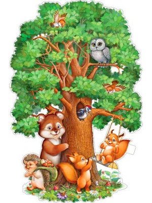 Плакат фигурный Летнее Дерево P1-18
