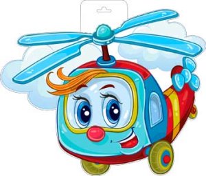 Плакат фигурный Вертолет P34-28