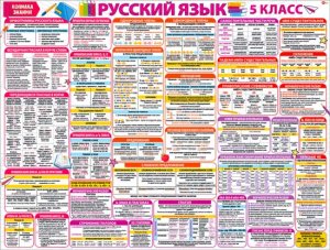 Плакат Русский язык 5-й класс P2-688