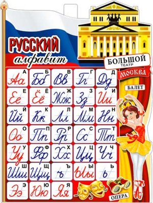 Плакат фигурный Русский алфавит P2V-88
