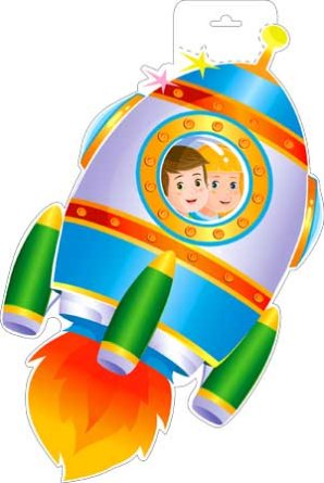 Плакат фигурный Ракета P34-163