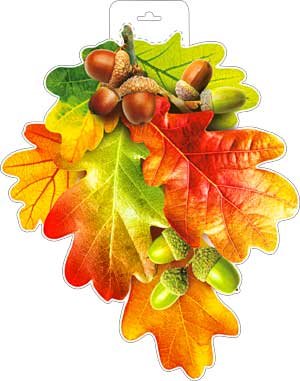 Плакат фигурный Ветка дуба P34-273