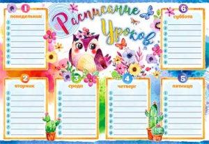 Расписание уроков Птичка 0-734