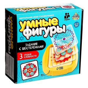 Игра наст головоломка Умные фигуры Задания с шестеренками 9103225