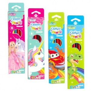 Карандаши  6цв Cartoon пластик трехгран 2.8мм TQ191099-6