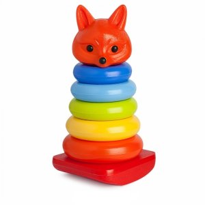 Пирамида качалка Лисичка 26 см в сетке 8 дет 9236